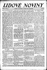 Lidov noviny z 15.2.1923, edice 2, strana 1