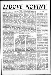 Lidov noviny z 15.2.1933, edice 1, strana 1