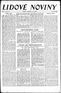 Lidov noviny z 15.3.1933, edice 2, strana 1