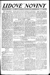 Lidov noviny z 15.4.1921, edice 2, strana 1
