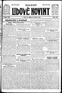 Lidov noviny z 15.5.1918, edice 1, strana 1
