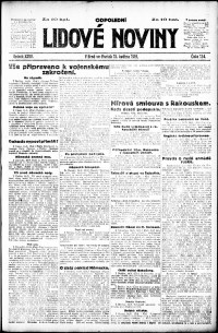 Lidov noviny z 15.5.1919, edice 1, strana 1