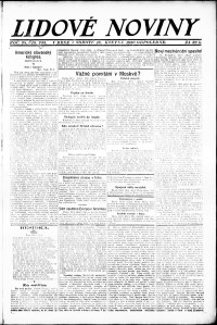 Lidov noviny z 15.5.1920, edice 2, strana 1