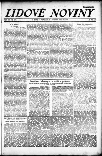 Lidov noviny z 15.5.1922, edice 1, strana 1