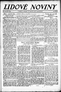 Lidov noviny z 15.5.1922, edice 2, strana 1