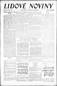 Lidov noviny z 15.5.1924, edice 1, strana 1