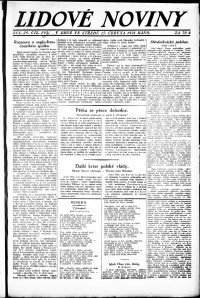 Lidov noviny z 15.6.1921, edice 1, strana 1