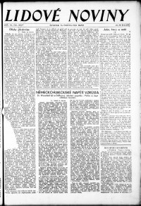 Lidov noviny z 15.6.1933, edice 1, strana 1