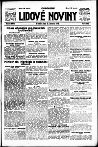 Lidov noviny z 15.7.1919, edice 2, strana 1
