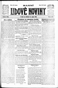 Lidov noviny z 15.8.1918, edice 1, strana 1