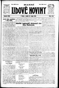 Lidov noviny z 15.8.1919, edice 1, strana 1