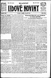 Lidov noviny z 15.9.1918, edice 1, strana 1