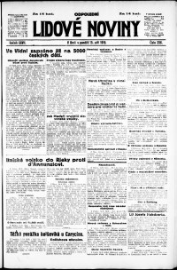 Lidov noviny z 15.9.1919, edice 2, strana 1