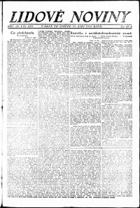 Lidov noviny z 15.9.1920, edice 1, strana 1
