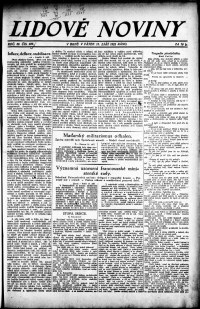 Lidov noviny z 15.9.1922, edice 1, strana 1