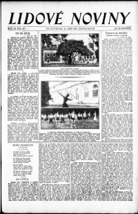Lidov noviny z 15.9.1927, edice 2, strana 1