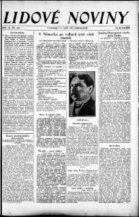 Lidov noviny z 15.9.1930, edice 2, strana 1