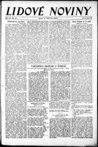 Lidov noviny z 15.9.1931, edice 1, strana 1