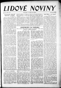Lidov noviny z 15.9.1932, edice 1, strana 1