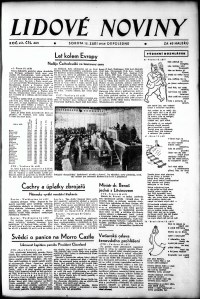 Lidov noviny z 15.9.1934, edice 2, strana 1