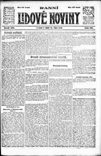Lidov noviny z 15.10.1918, edice 1, strana 1
