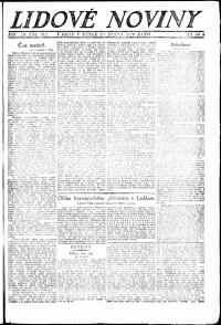 Lidov noviny z 15.10.1920, edice 1, strana 1