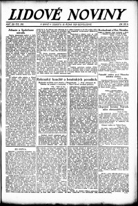 Lidov noviny z 15.10.1921, edice 2, strana 1