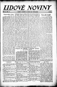 Lidov noviny z 15.10.1923, edice 2, strana 1