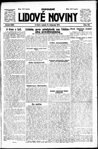 Lidov noviny z 15.11.1919, edice 2, strana 1