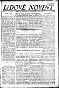 Lidov noviny z 15.11.1920, edice 1, strana 1