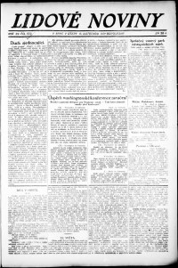Lidov noviny z 15.11.1921, edice 2, strana 1
