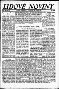 Lidov noviny z 15.11.1922, edice 2, strana 1
