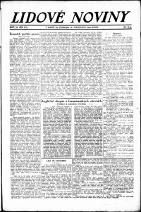 Lidov noviny z 15.11.1923, edice 1, strana 1