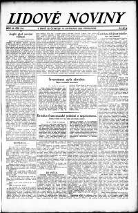 Lidov noviny z 15.11.1923, edice 2, strana 1