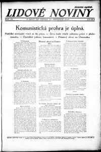 Lidov noviny z 15.12.1920, edice 2, strana 1