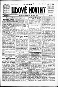 Lidov noviny z 16.1.1918, edice 1, strana 1