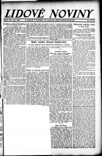Lidov noviny z 16.1.1920, edice 2, strana 1