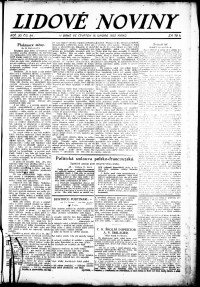 Lidov noviny z 16.2.1922, edice 1, strana 1