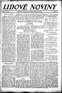Lidov noviny z 16.2.1922, edice 2, strana 1