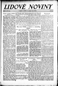 Lidov noviny z 16.2.1923, edice 1, strana 1