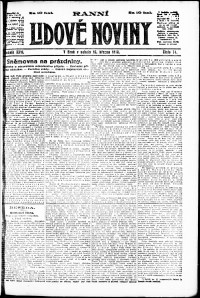 Lidov noviny z 16.3.1918, edice 1, strana 1
