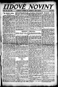 Lidov noviny z 16.3.1920, edice 1, strana 1