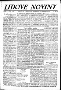 Lidov noviny z 16.3.1921, edice 3, strana 1