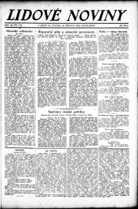 Lidov noviny z 16.3.1922, edice 1, strana 1