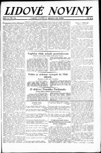 Lidov noviny z 16.3.1923, edice 1, strana 1
