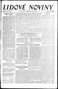 Lidov noviny z 16.3.1924, edice 1, strana 1