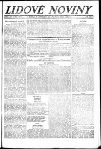 Lidov noviny z 16.4.1921, edice 1, strana 1