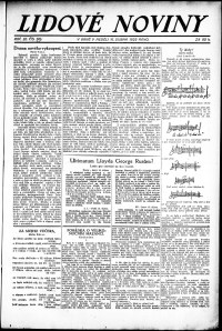 Lidov noviny z 16.4.1922, edice 1, strana 1