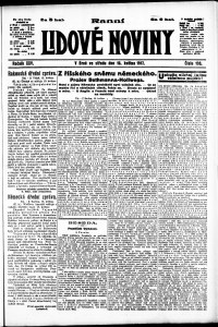 Lidov noviny z 16.5.1917, edice 1, strana 1