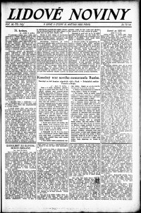 Lidov noviny z 16.5.1922, edice 1, strana 1